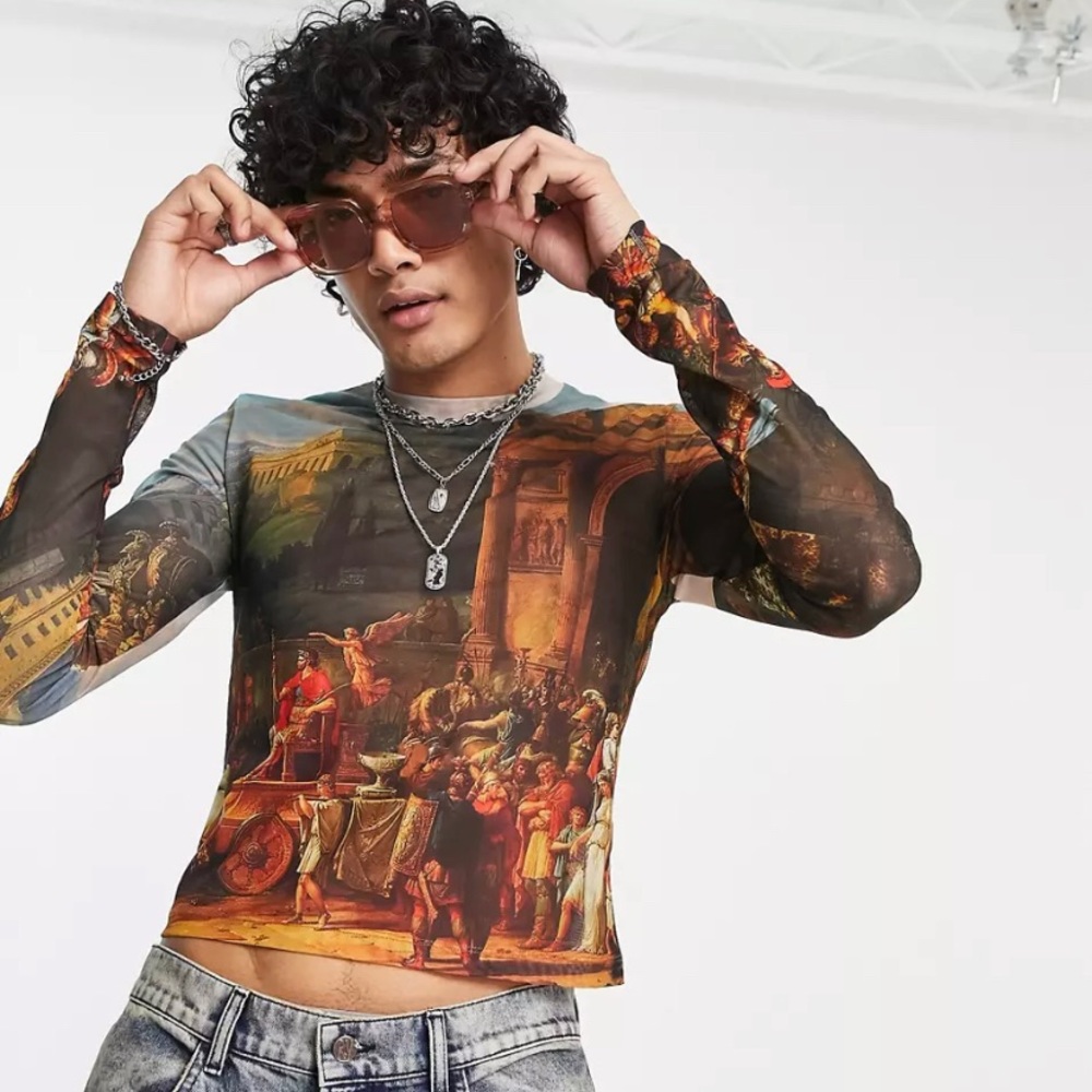 Asos Renaissance Mesh Shirt Y2K